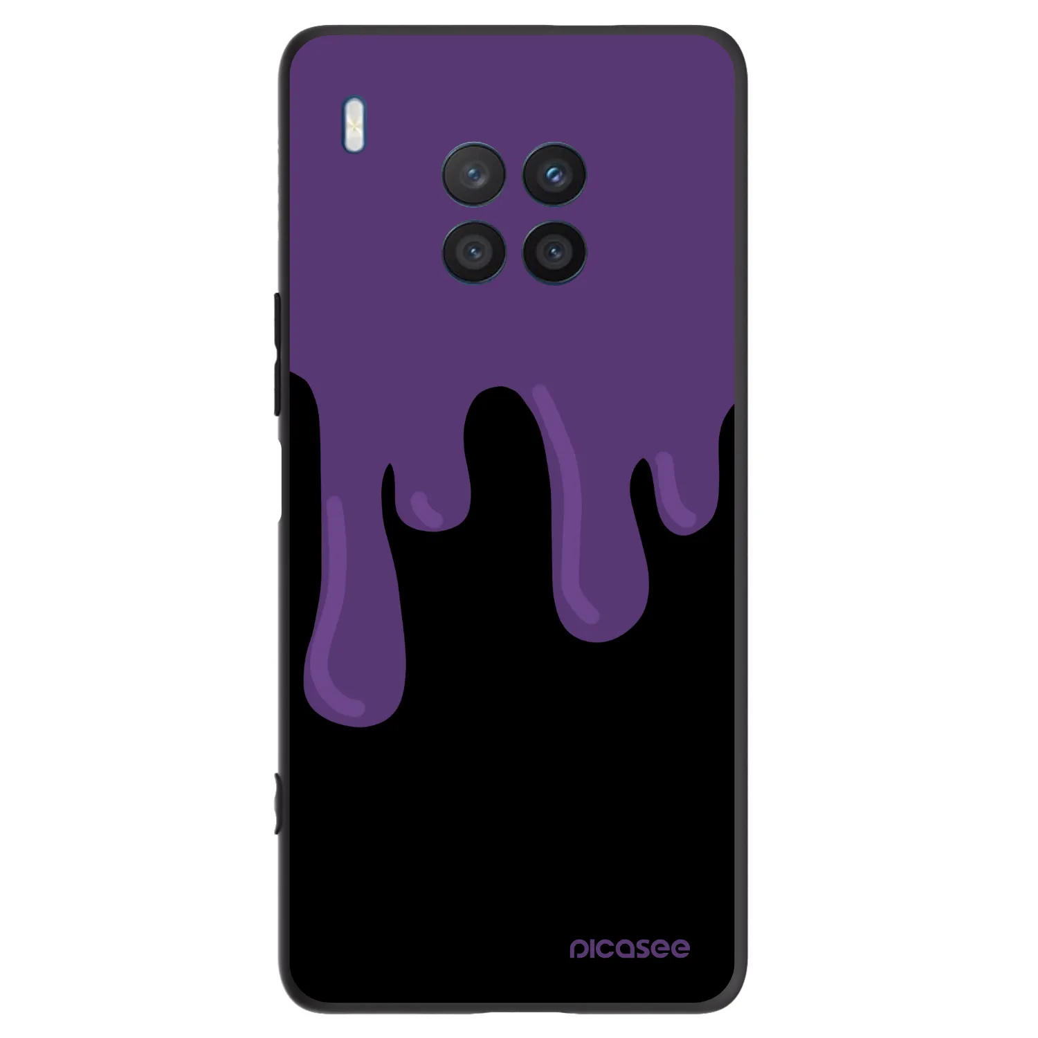 Picasee husă neagră din silicon pentru Honor 50 Lite - Purple spooky