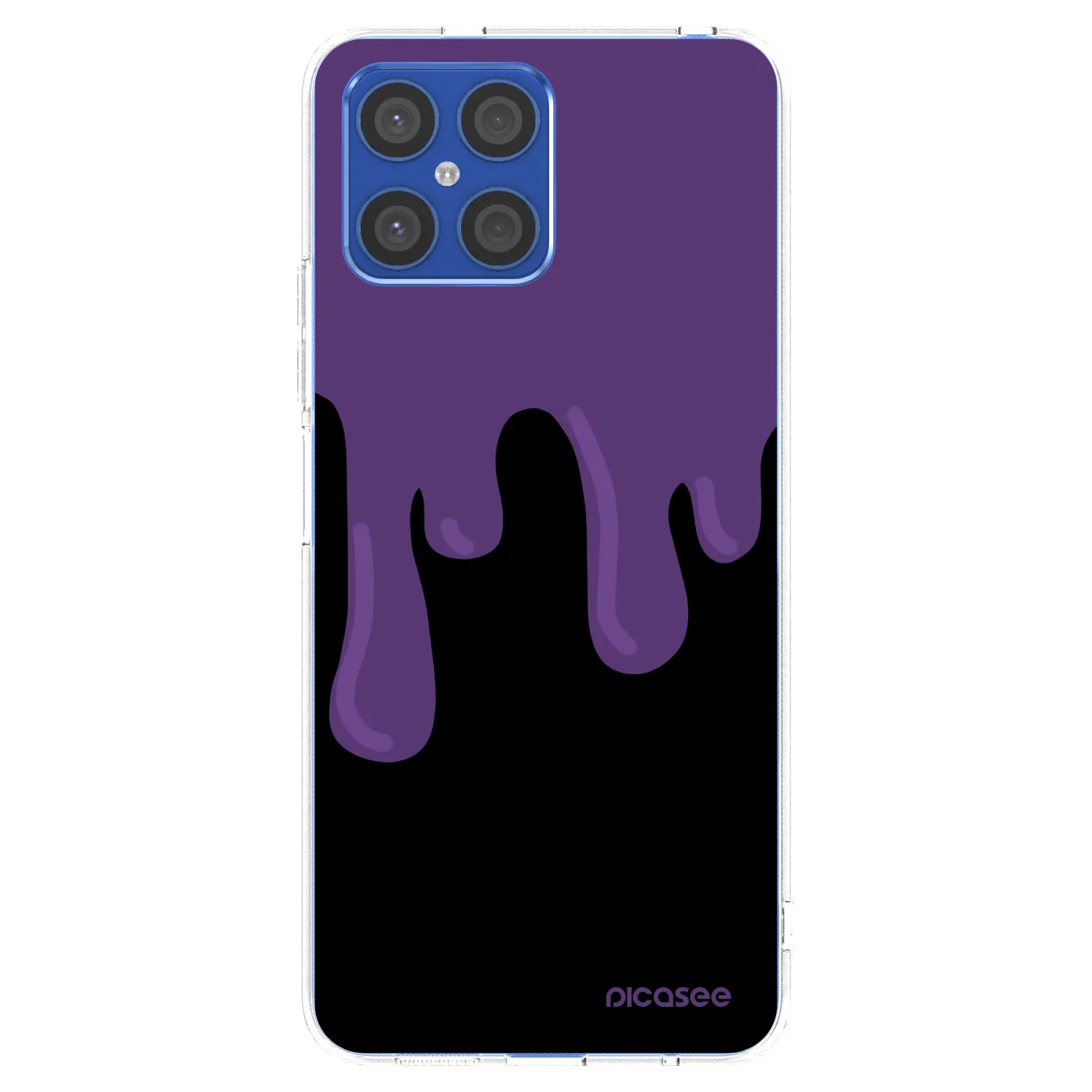 Picasee husă transparentă din silicon pentru Honor X8 4G - Purple spooky