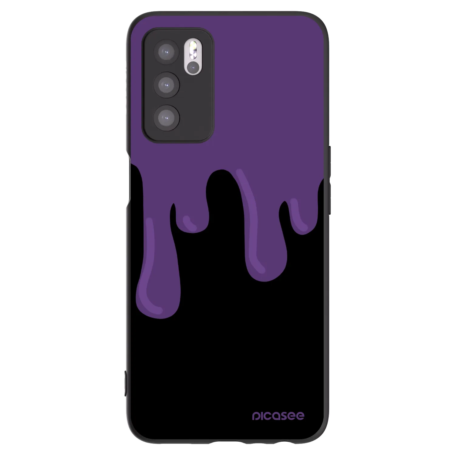 Picasee husă neagră din silicon pentru OPPO A16 - Purple spooky