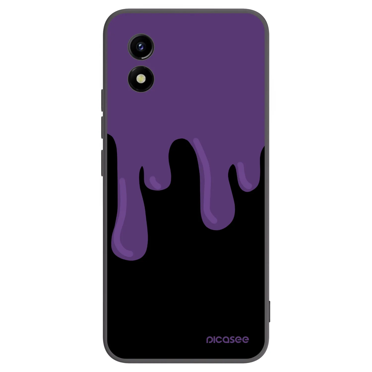 Picasee husă neagră din silicon pentru Vivo Y01 - Purple spooky