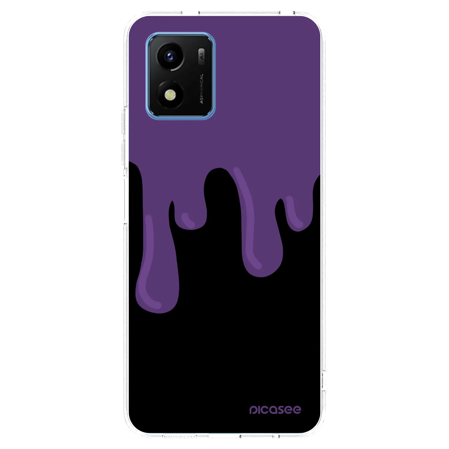 Picasee husă transparentă din silicon pentru Vivo Y01 - Purple spooky
