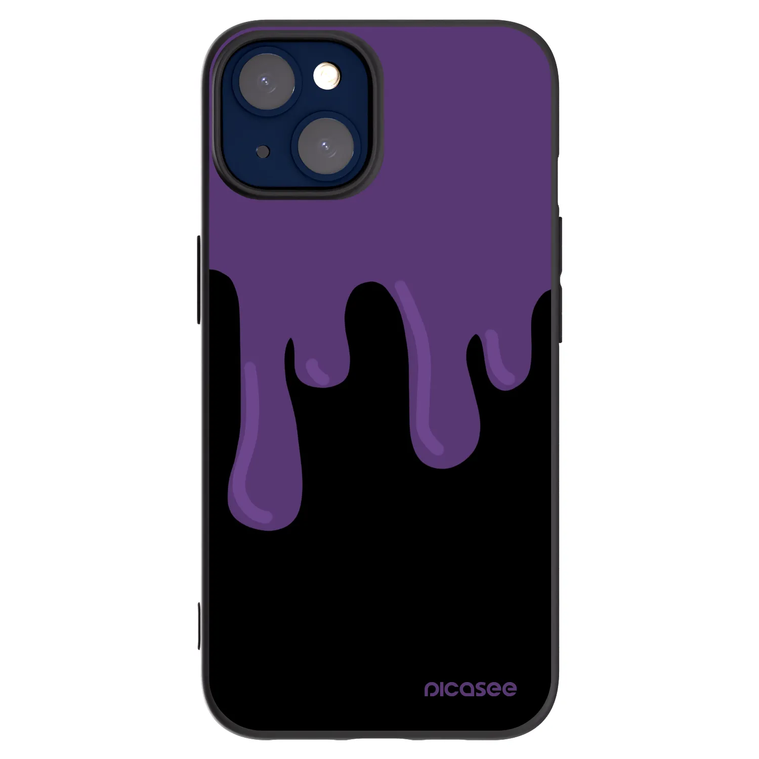 Picasee husă neagră din silicon pentru Apple iPhone 14 - Purple spooky