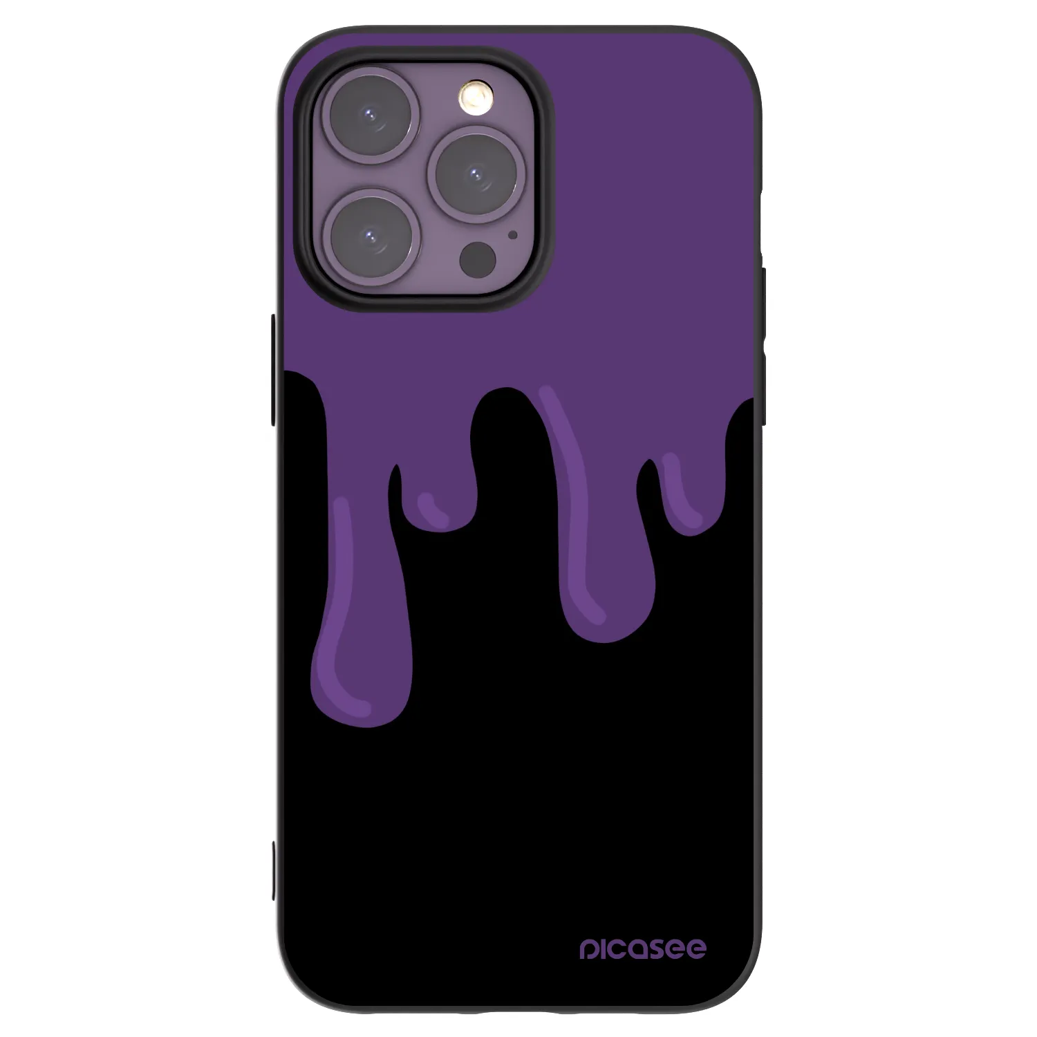 Picasee husă neagră din silicon pentru Apple iPhone 14 Pro Max - Purple spooky