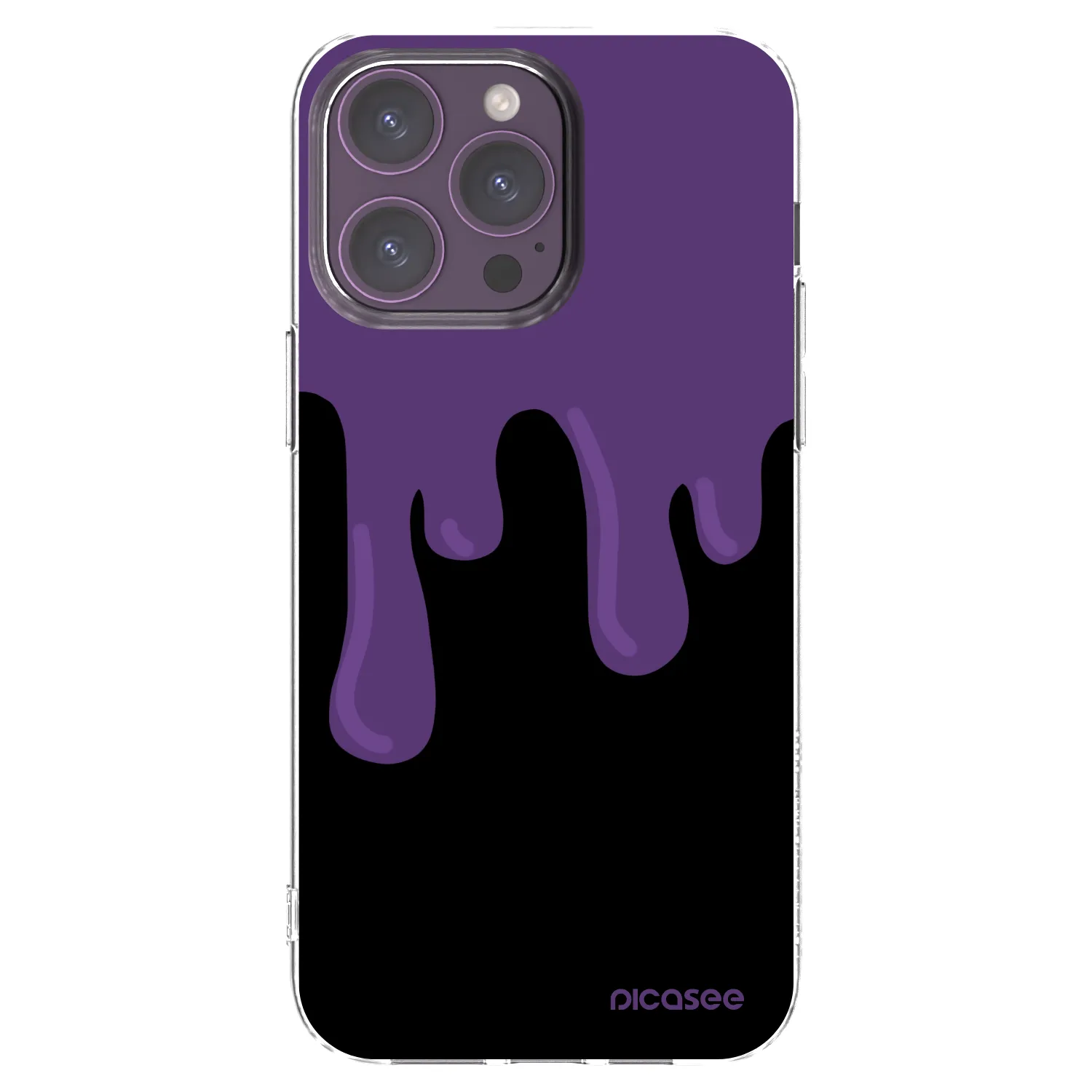 Picasee husă transparentă din silicon pentru Apple iPhone 14 Pro Max - Purple spooky