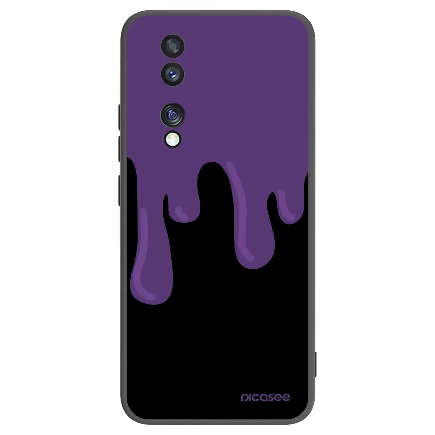 Picasee husă neagră din silicon pentru Honor 70 - Purple spooky