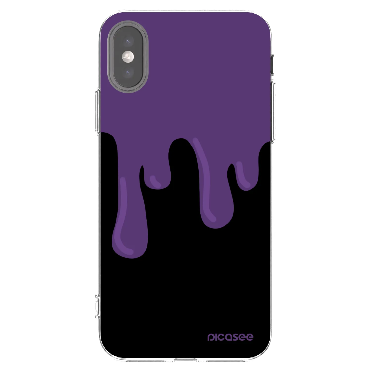 Picasee husă transparentă din silicon pentru Apple iPhone X/XS - Purple spooky
