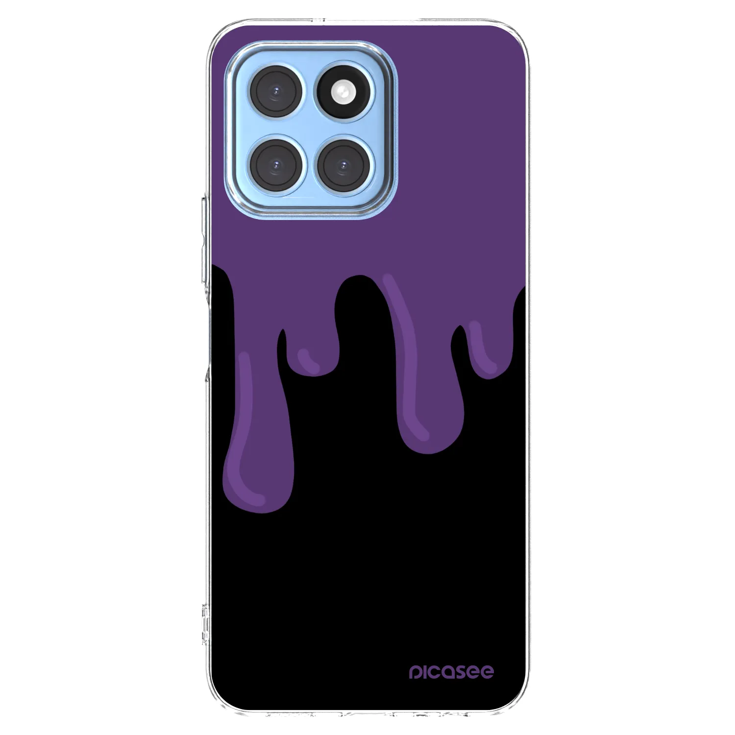 Picasee husă transparentă din silicon pentru Honor X8 5G - Purple spooky