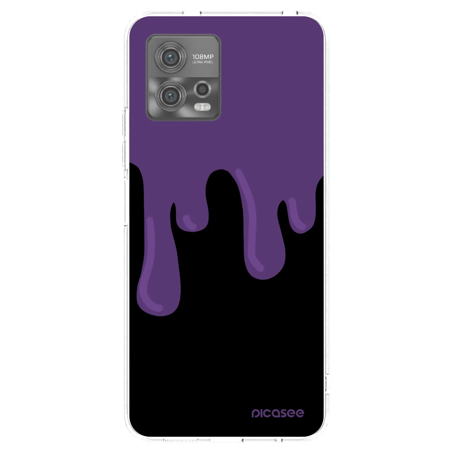 Picasee husă transparentă din silicon pentru Motorola Moto G72 - Purple spooky