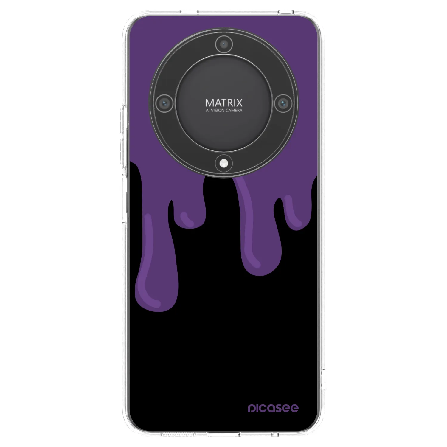 Picasee husă transparentă din silicon pentru Honor Magic5 Lite 5G - Purple spooky