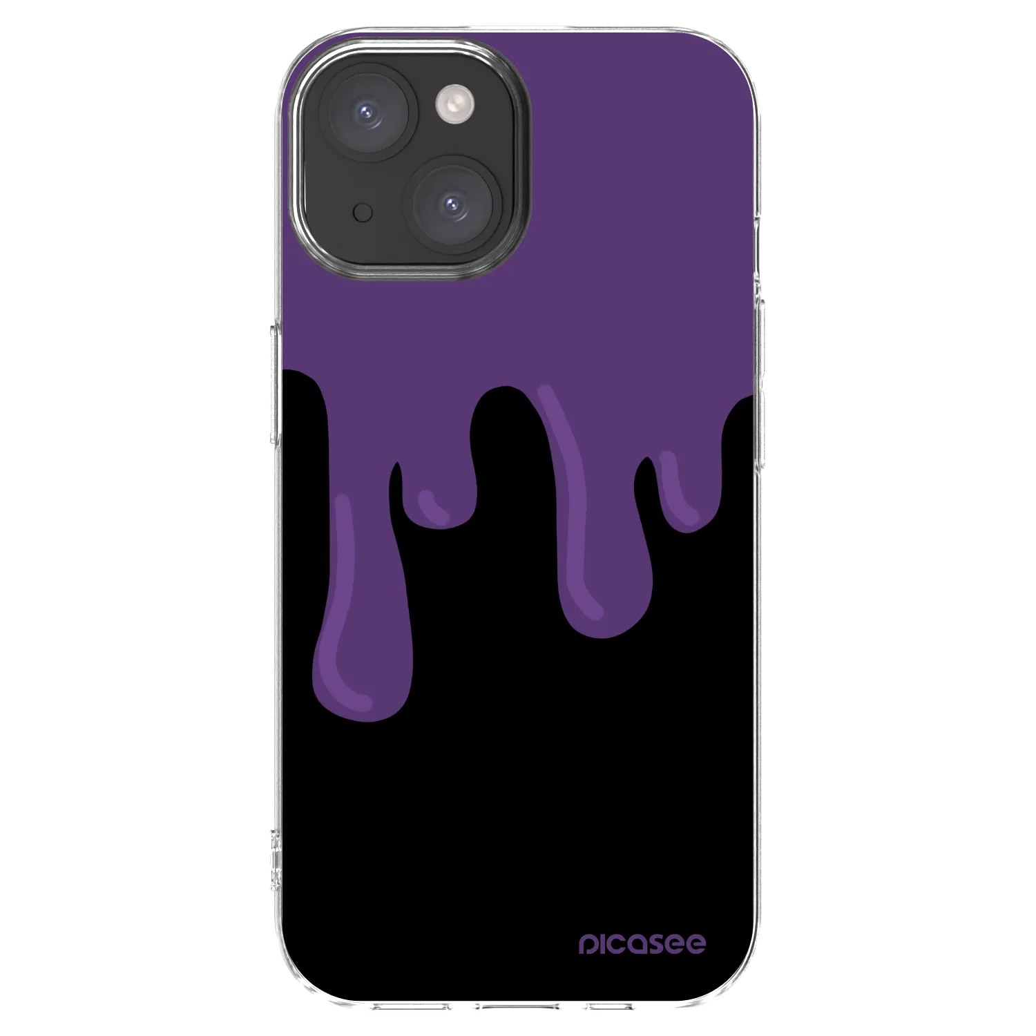 Picasee husă transparentă din silicon pentru Apple iPhone 15 - Purple spooky