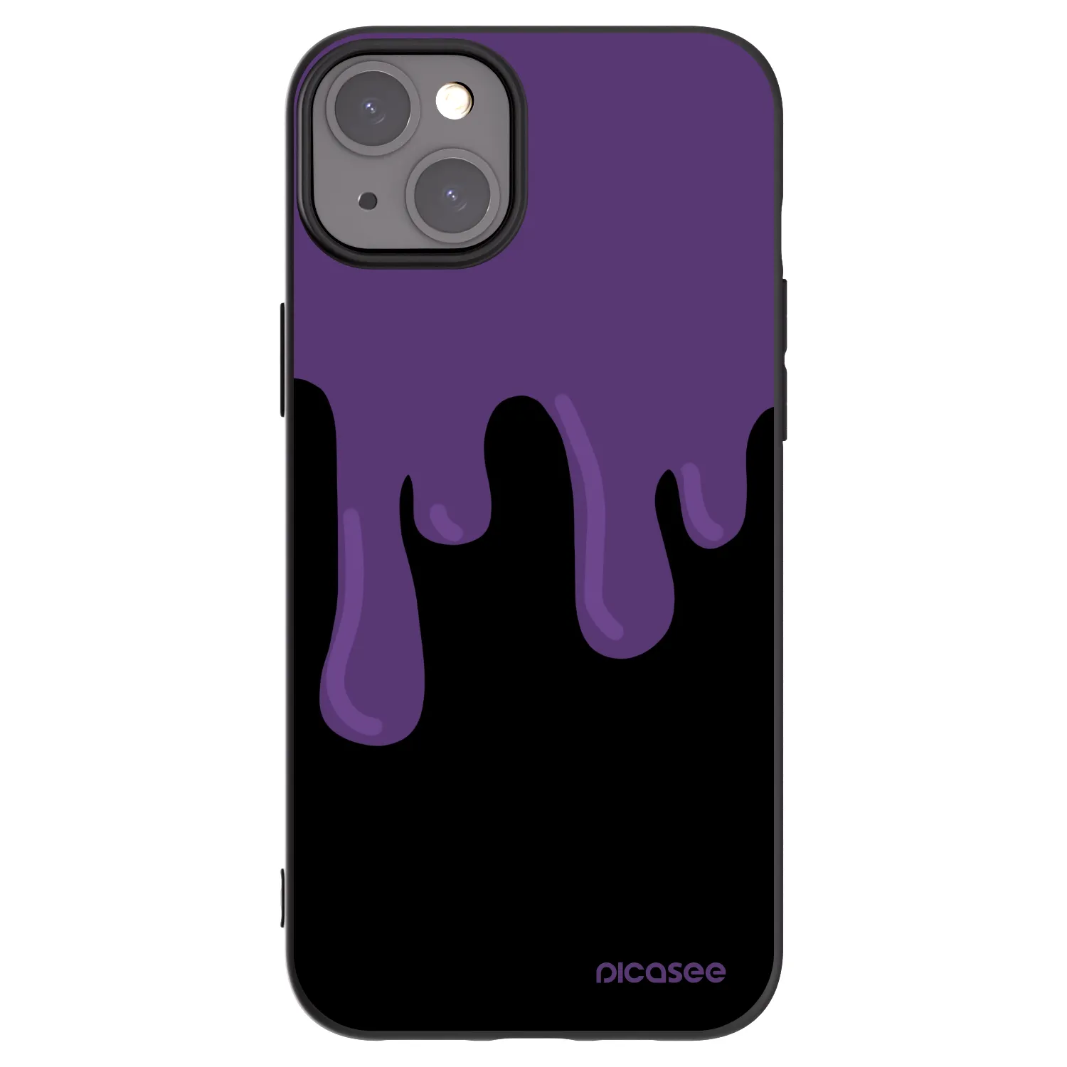 Picasee husă neagră din silicon pentru Apple iPhone 15 Plus - Purple spooky