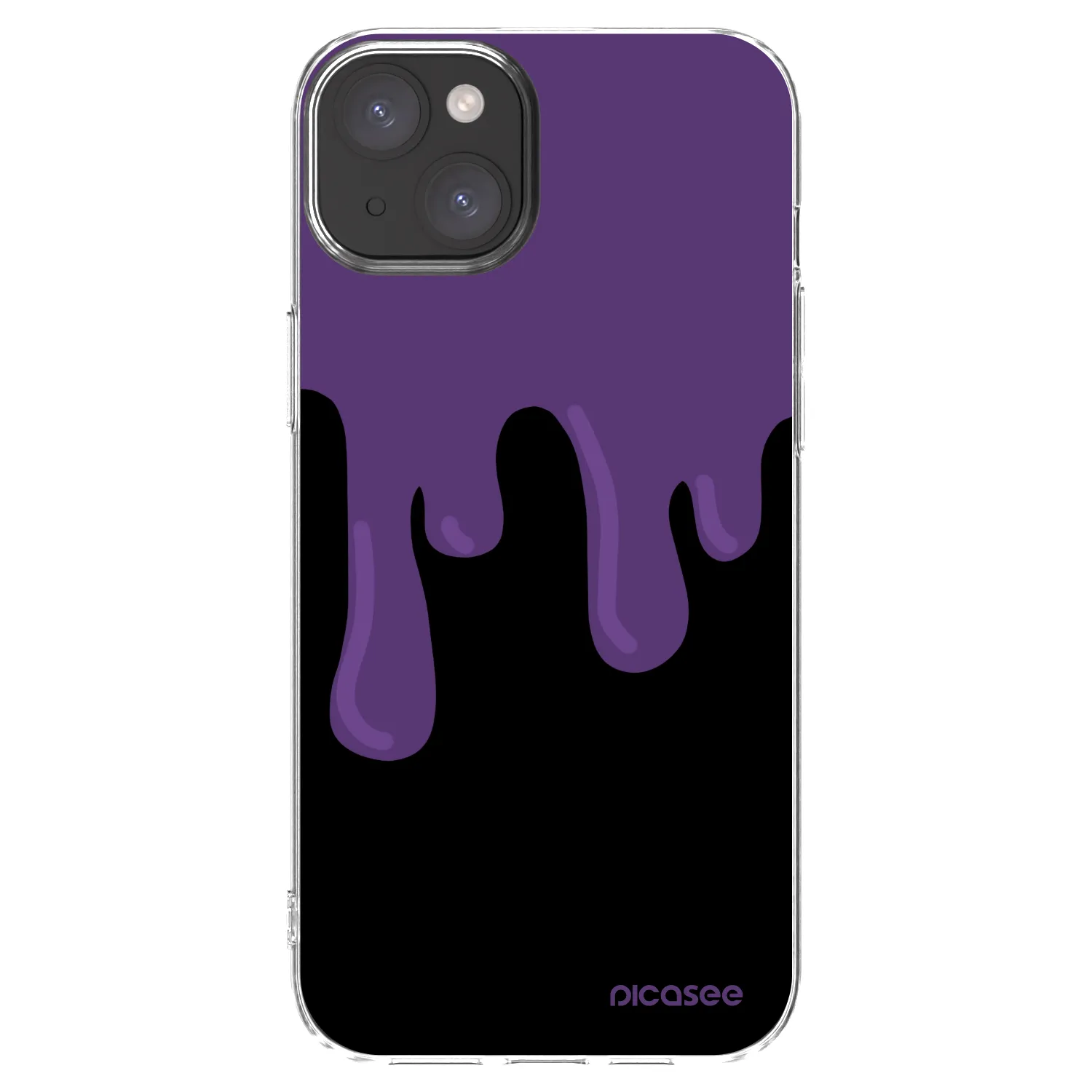 Picasee husă transparentă din silicon pentru Apple iPhone 15 Plus - Purple spooky