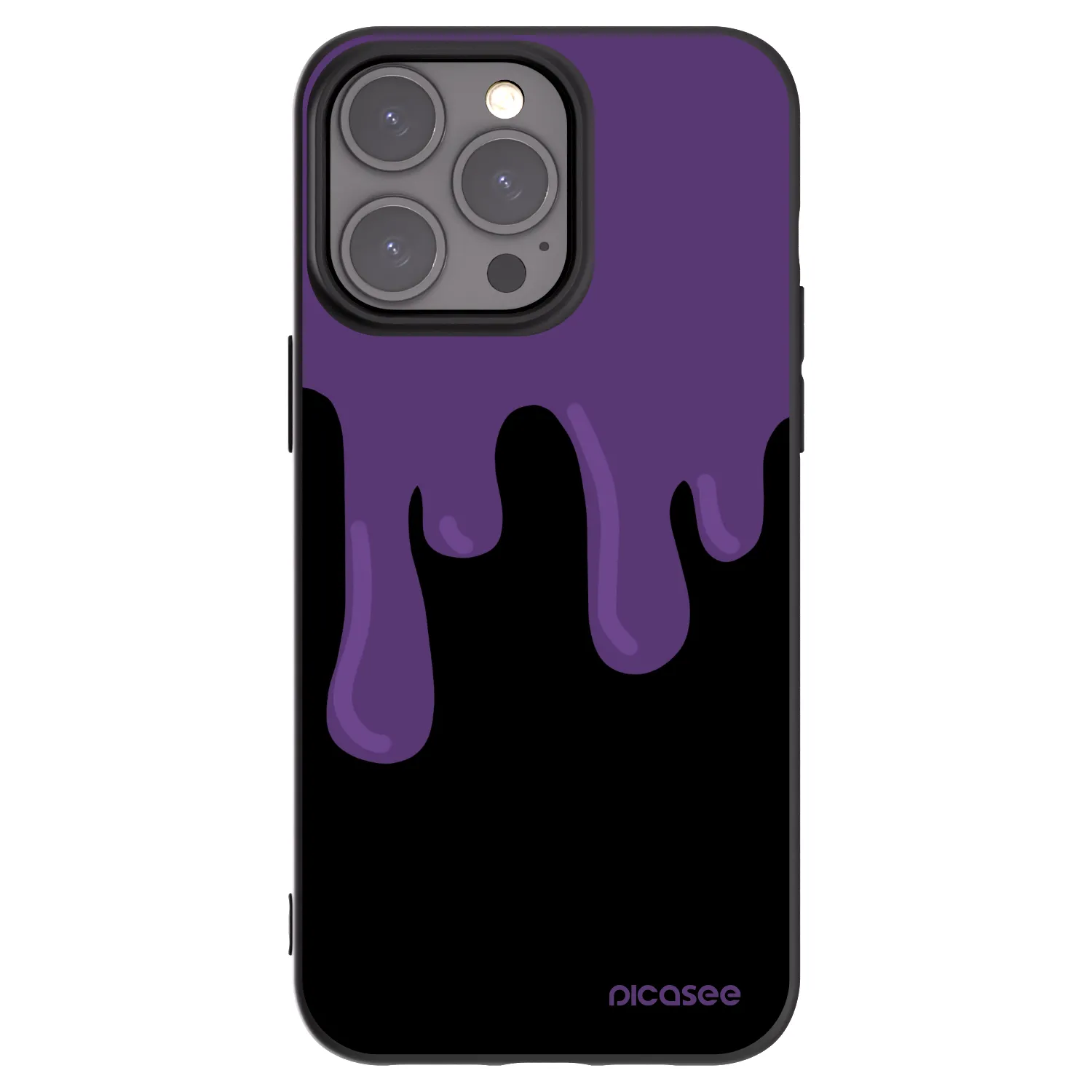 Picasee husă neagră din silicon pentru Apple iPhone 15 Pro Max - Purple spooky