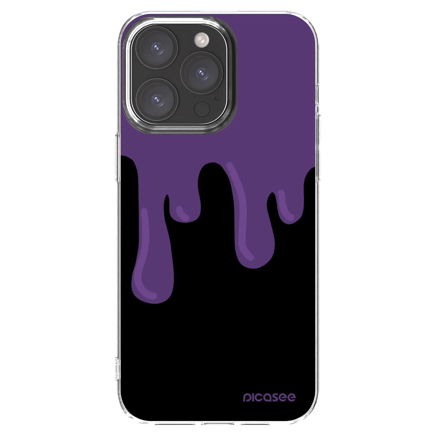 Picasee husă transparentă din silicon pentru Apple iPhone 15 Pro Max - Purple spooky