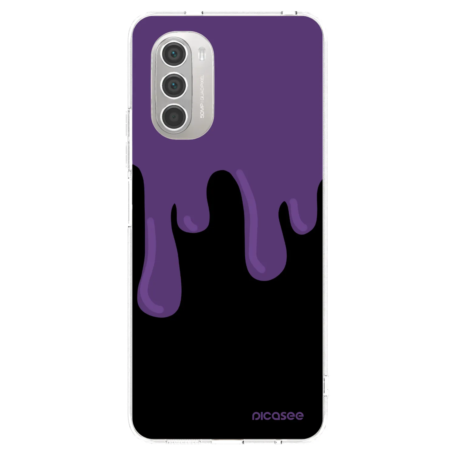 Picasee husă transparentă din silicon pentru Motorola Moto G51 - Purple spooky