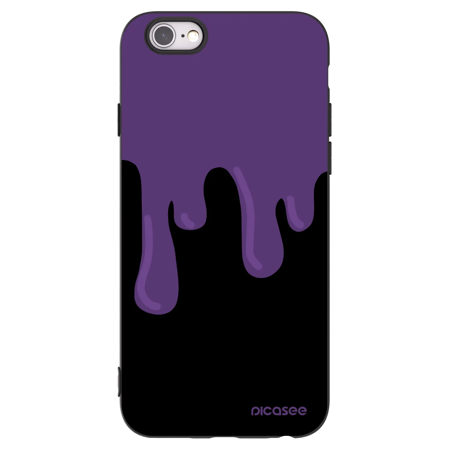 Picasee husă neagră din silicon pentru Apple iPhone 6/6S - Purple spooky
