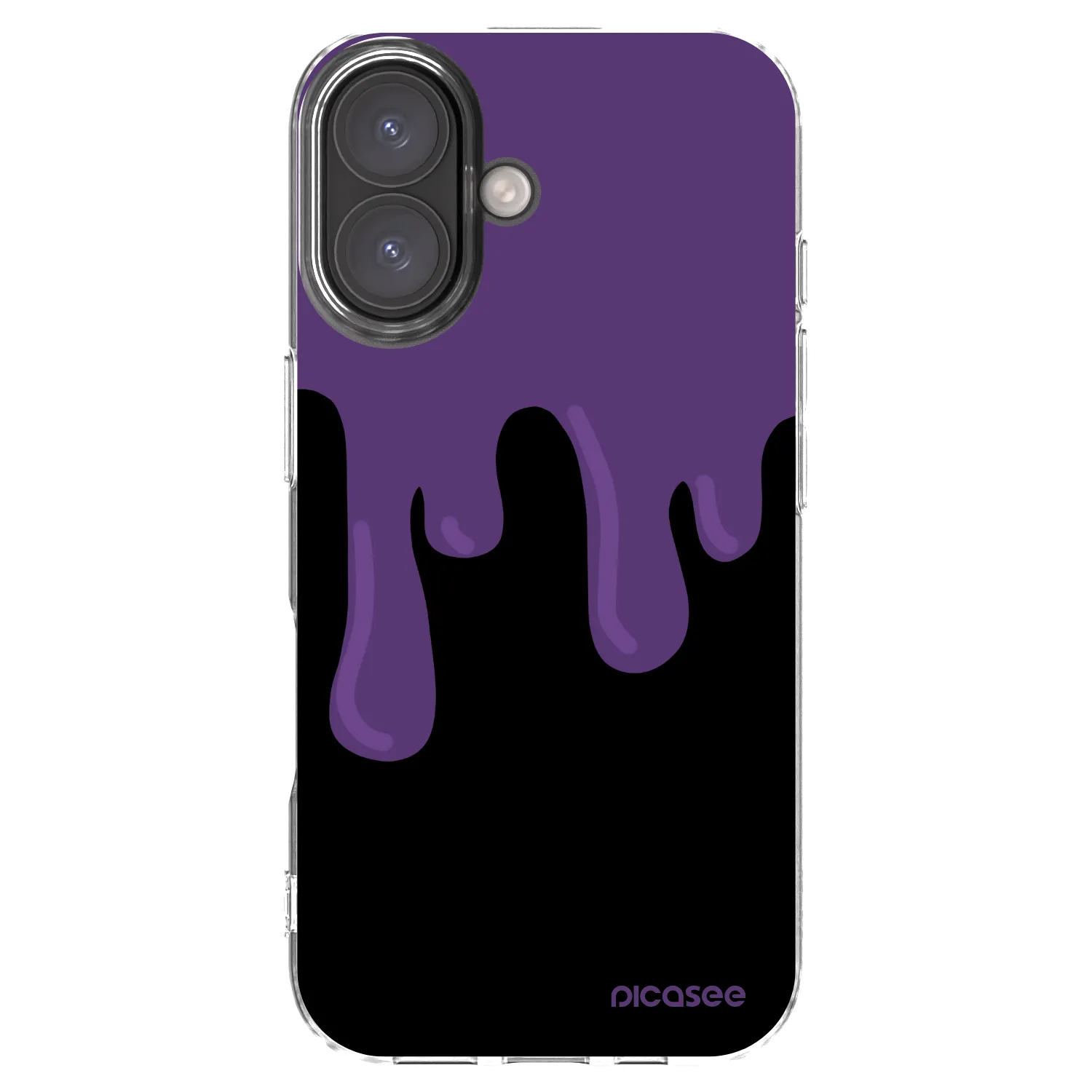 Picasee husă transparentă din silicon pentru Apple iPhone 16 - Purple spooky