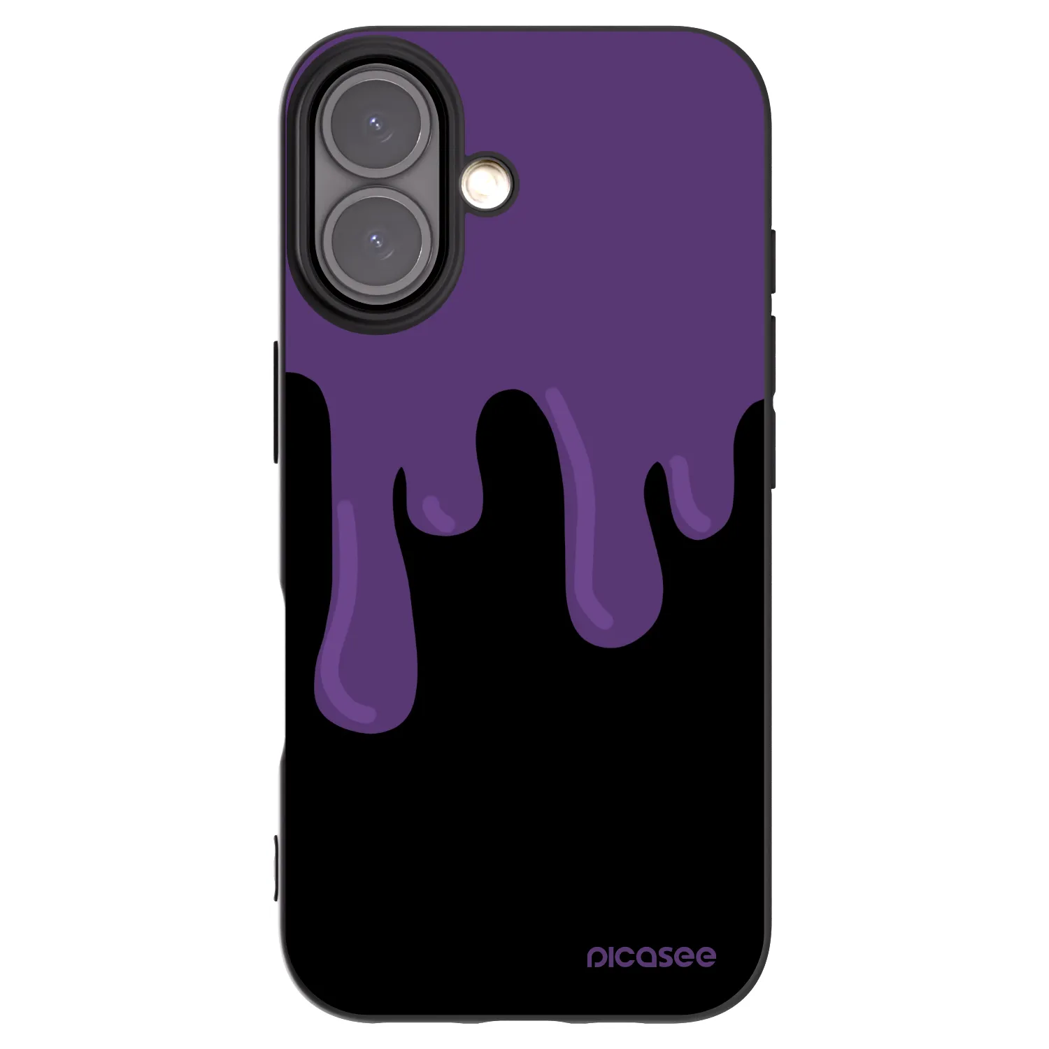 Picasee husă neagră din silicon pentru Apple iPhone 16 - Purple spooky
