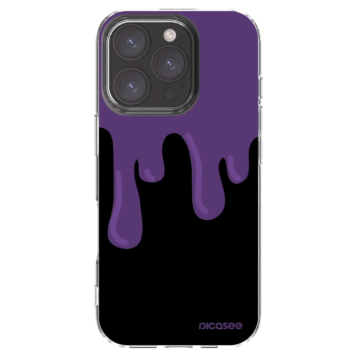 Picasee husă transparentă din silicon pentru Apple iPhone 16 Pro - Purple spooky