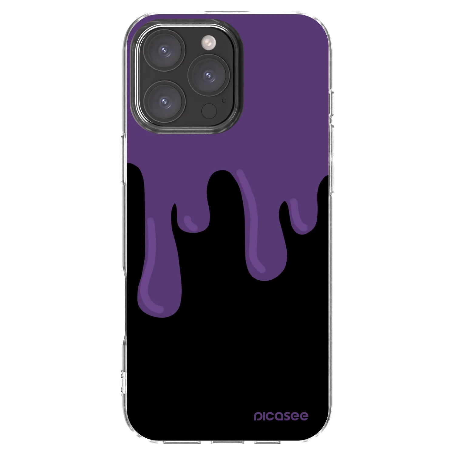 Picasee husă transparentă din silicon pentru Apple iPhone 16 Pro Max - Purple spooky
