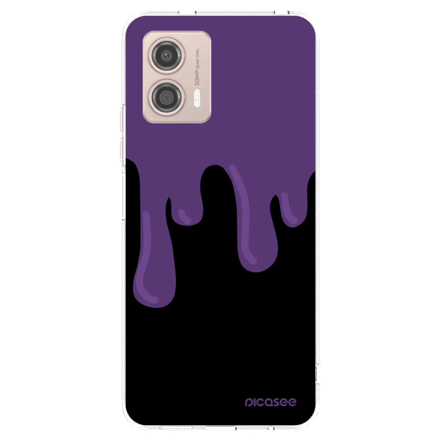 Picasee husă transparentă din silicon pentru Motorola Moto G53 5G - Purple spooky