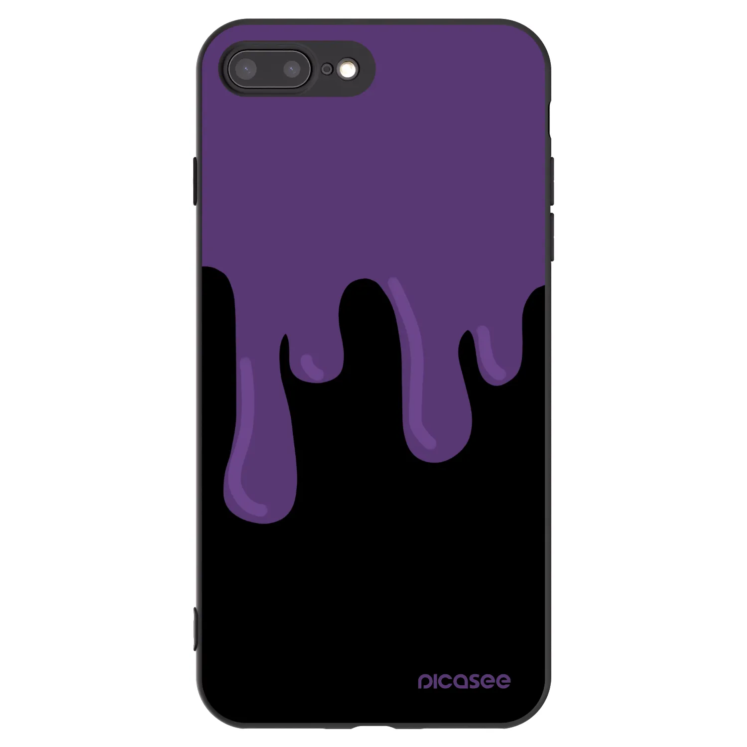 Picasee husă neagră din silicon pentru Apple iPhone 7 Plus - Purple spooky