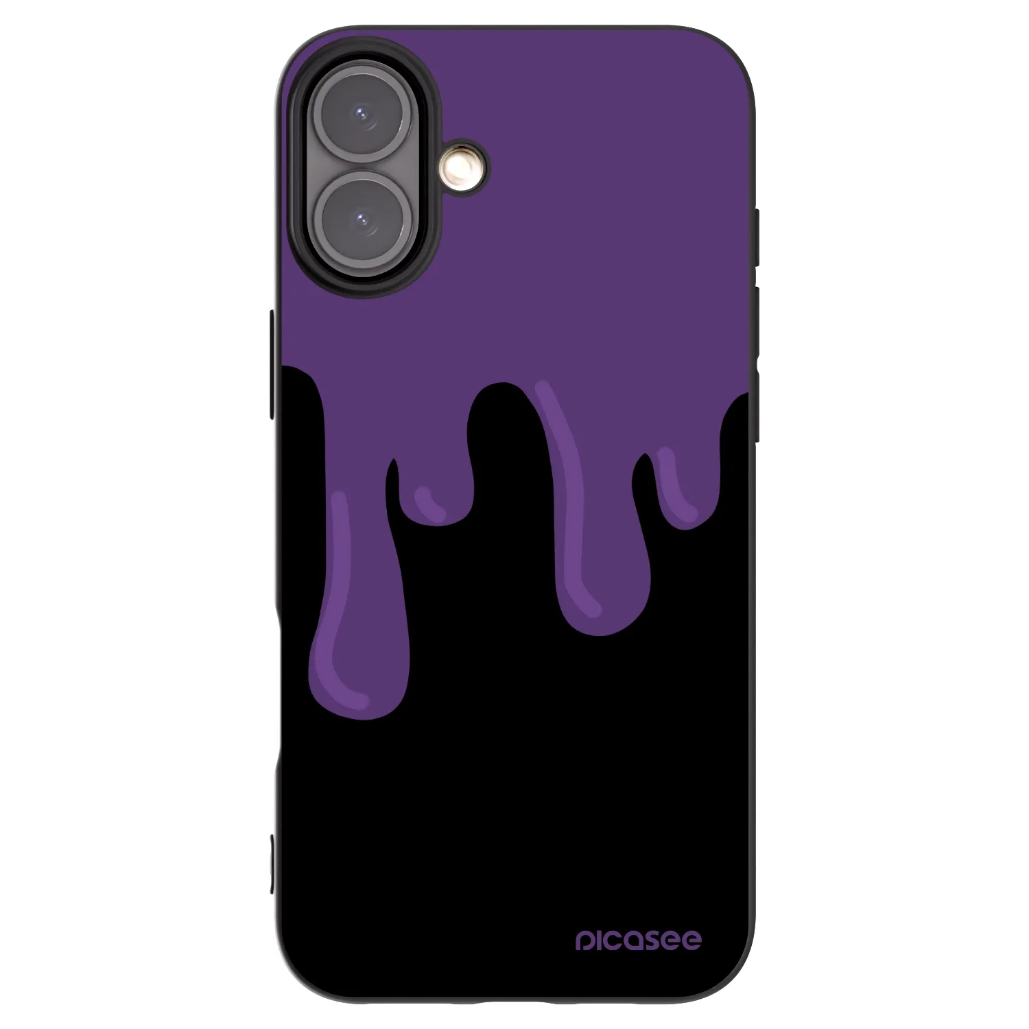 Picasee husă neagră din silicon pentru Apple iPhone 16 Plus - Purple spooky