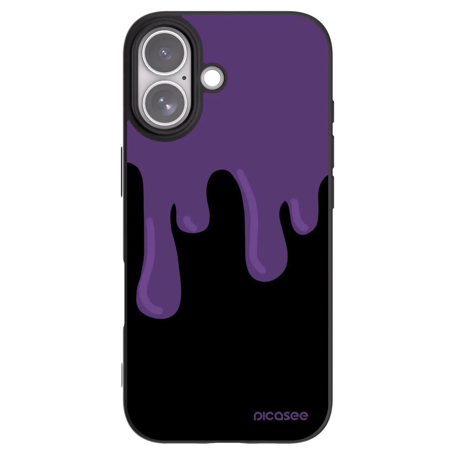 Picasee husă neagră din silicon pentru Apple iPhone 17 - Purple spooky