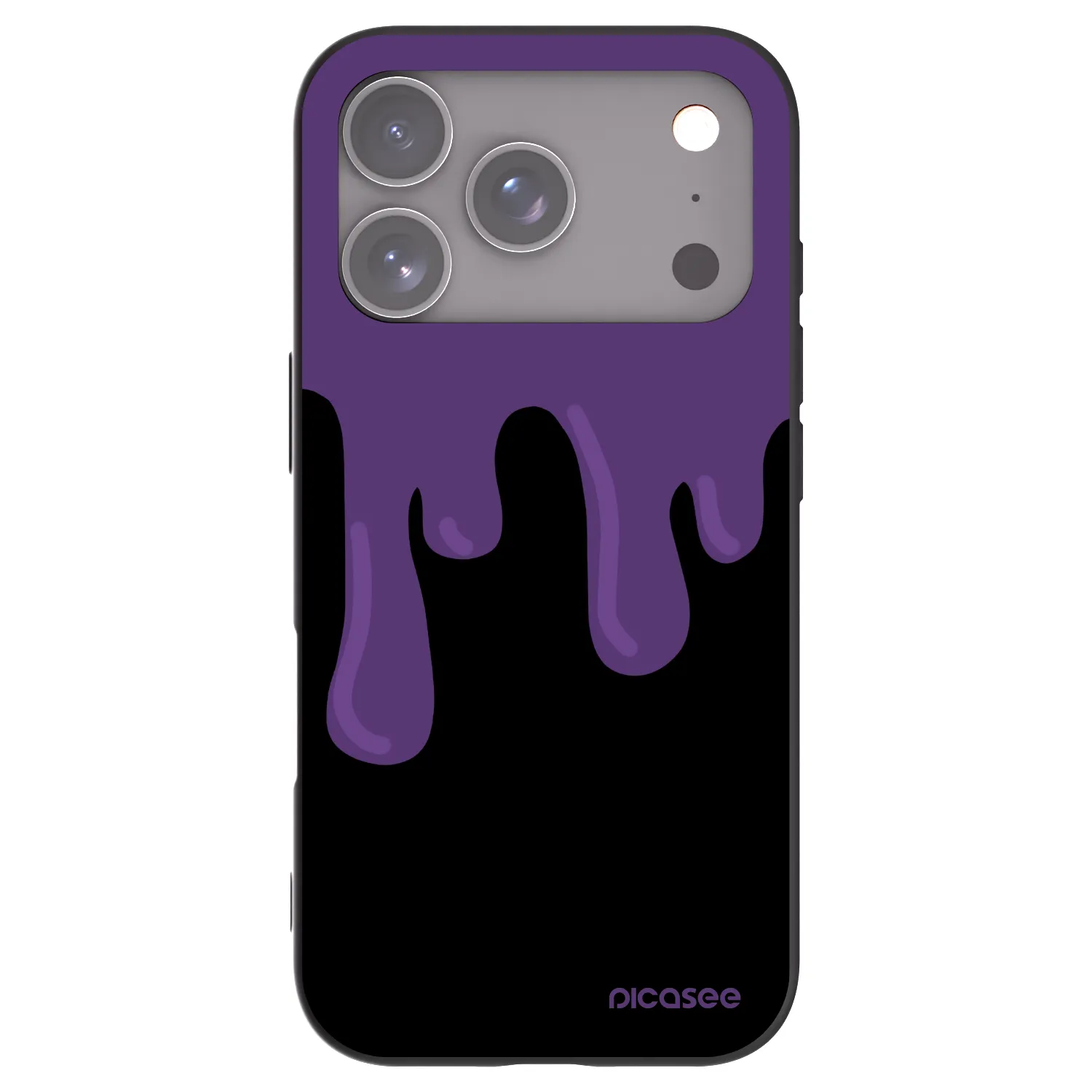 Picasee husă neagră din silicon pentru Apple iPhone 17 Pro - Purple spooky