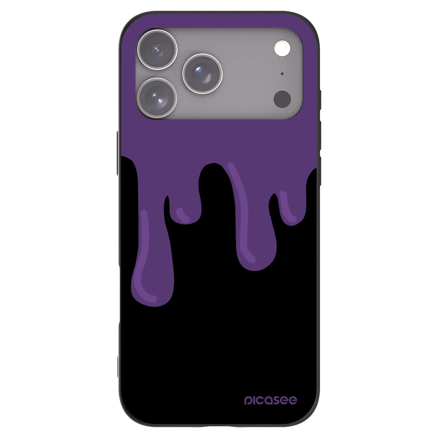 Picasee husă neagră din silicon pentru Apple iPhone 17 Pro Max - Purple spooky