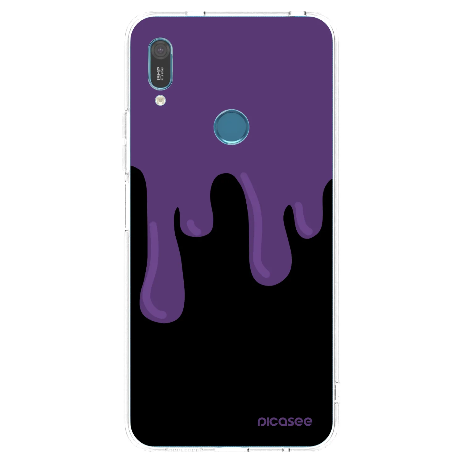 Picasee husă transparentă din silicon pentru Huawei Y6 2019 - Purple spooky