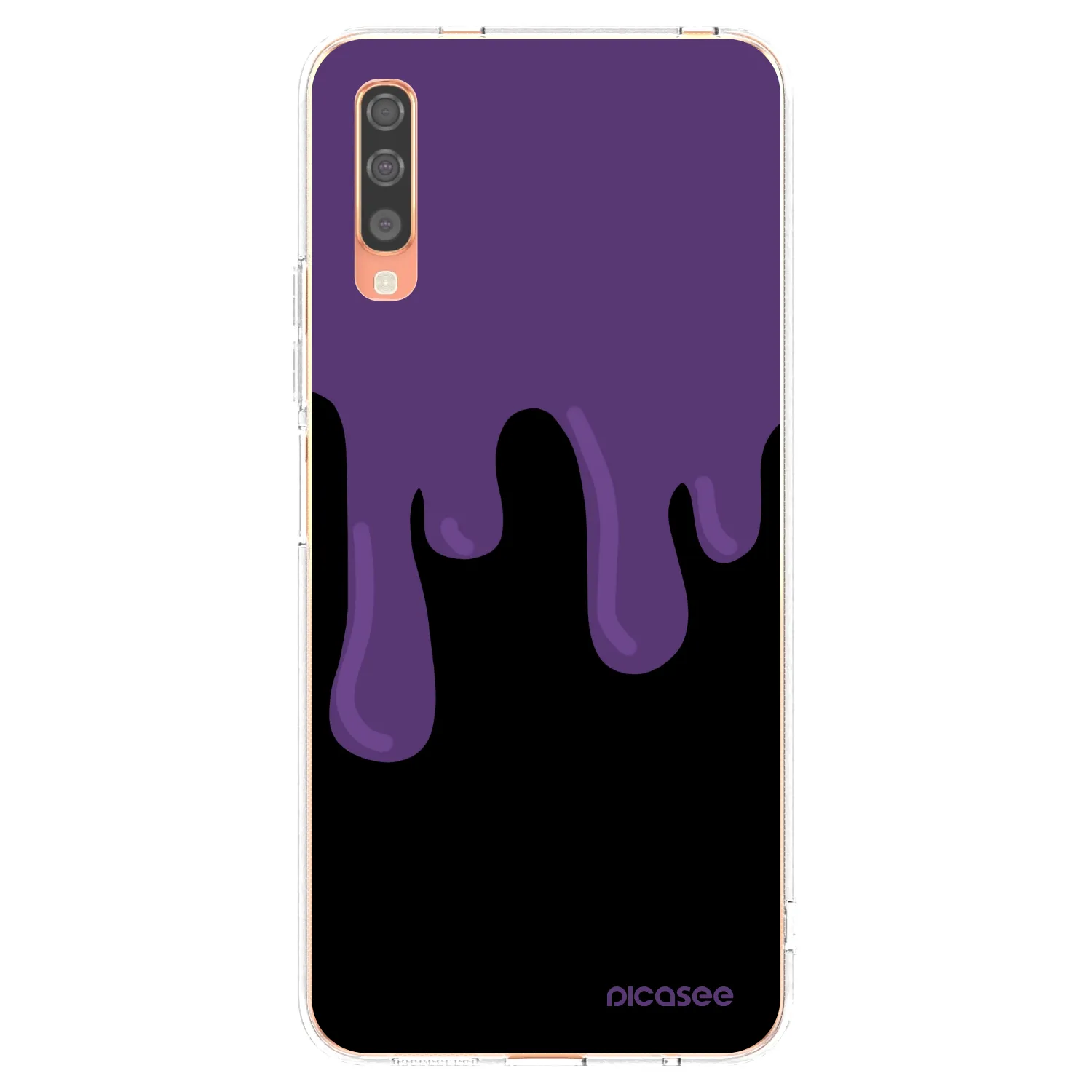 Picasee husă transparentă din silicon pentru Samsung Galaxy A70 A705F - Purple spooky