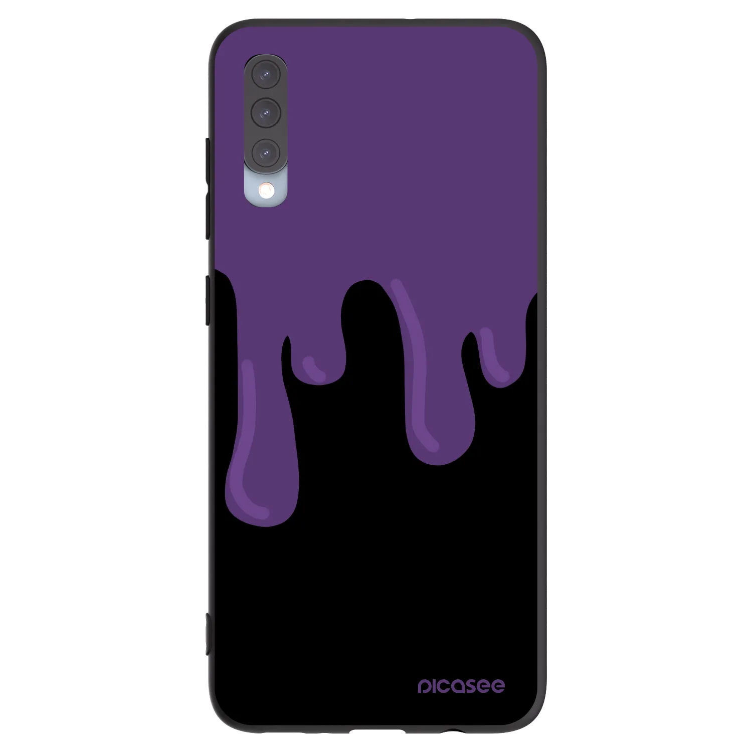 Picasee husă neagră din silicon pentru Samsung Galaxy A70 A705F - Purple spooky