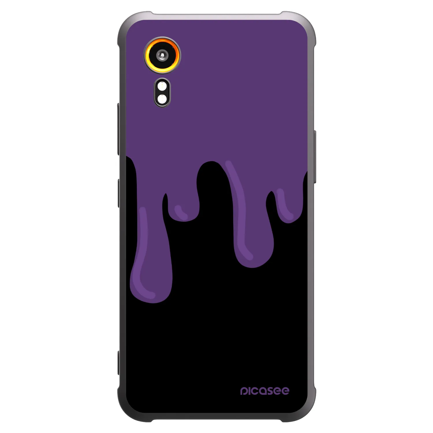 Picasee husă neagră din silicon pentru Samsung Galaxy XCover 7 - Purple spooky