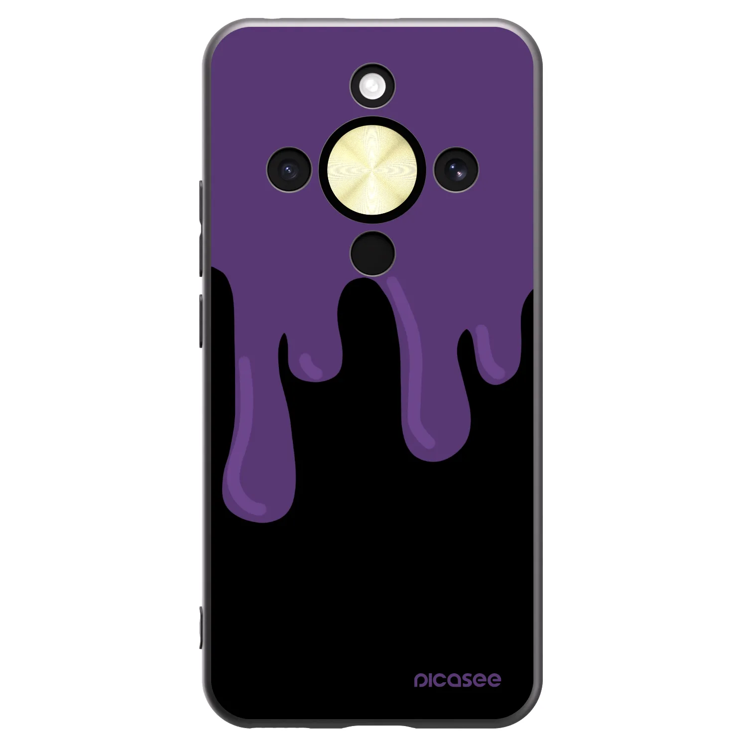Picasee husă neagră din silicon pentru Honor Magic8 Lite 5G - Purple spooky