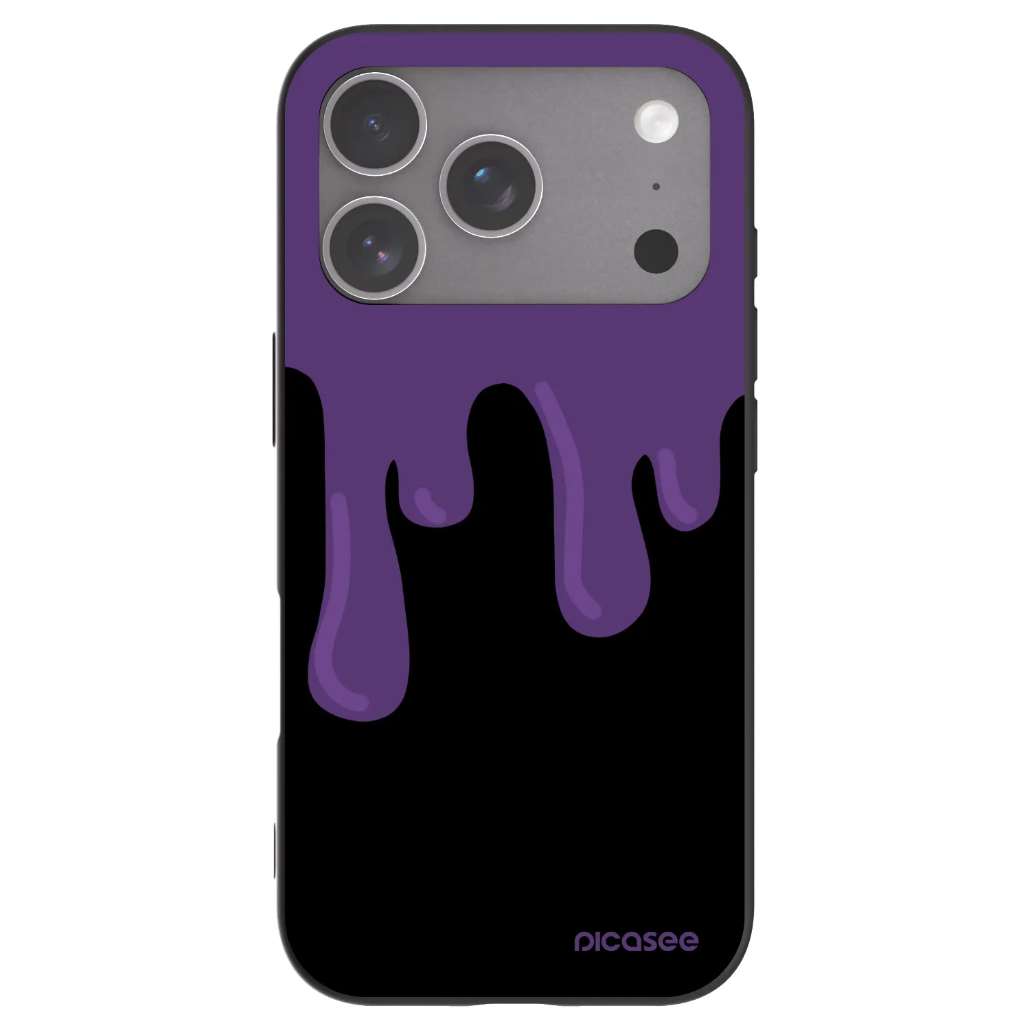 Picasee husă neagră din silicon pentru Apple iPhone 18 Pro - Purple spooky