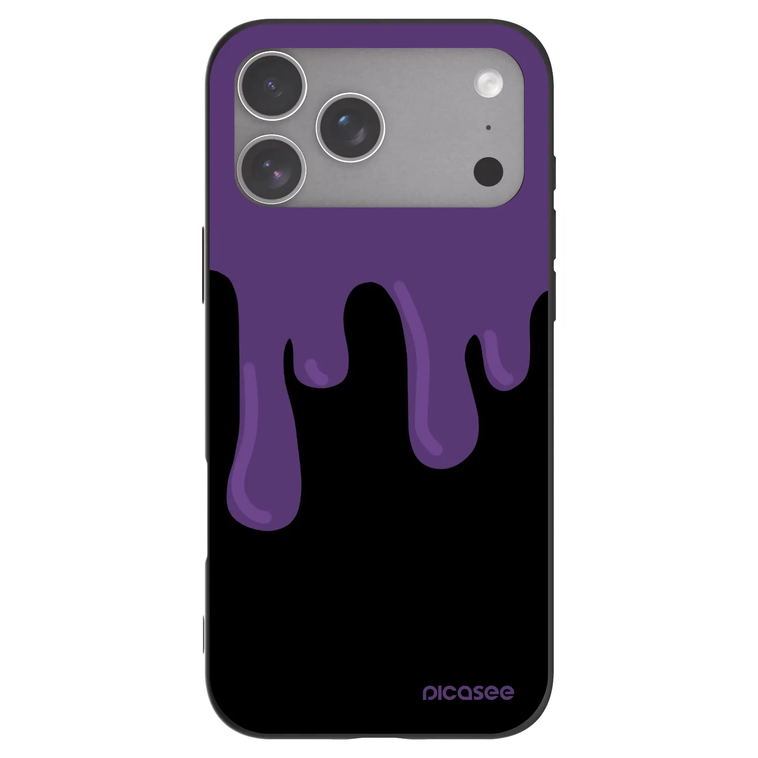 Picasee husă neagră din silicon pentru Apple iPhone 18 Pro Max - Purple spooky