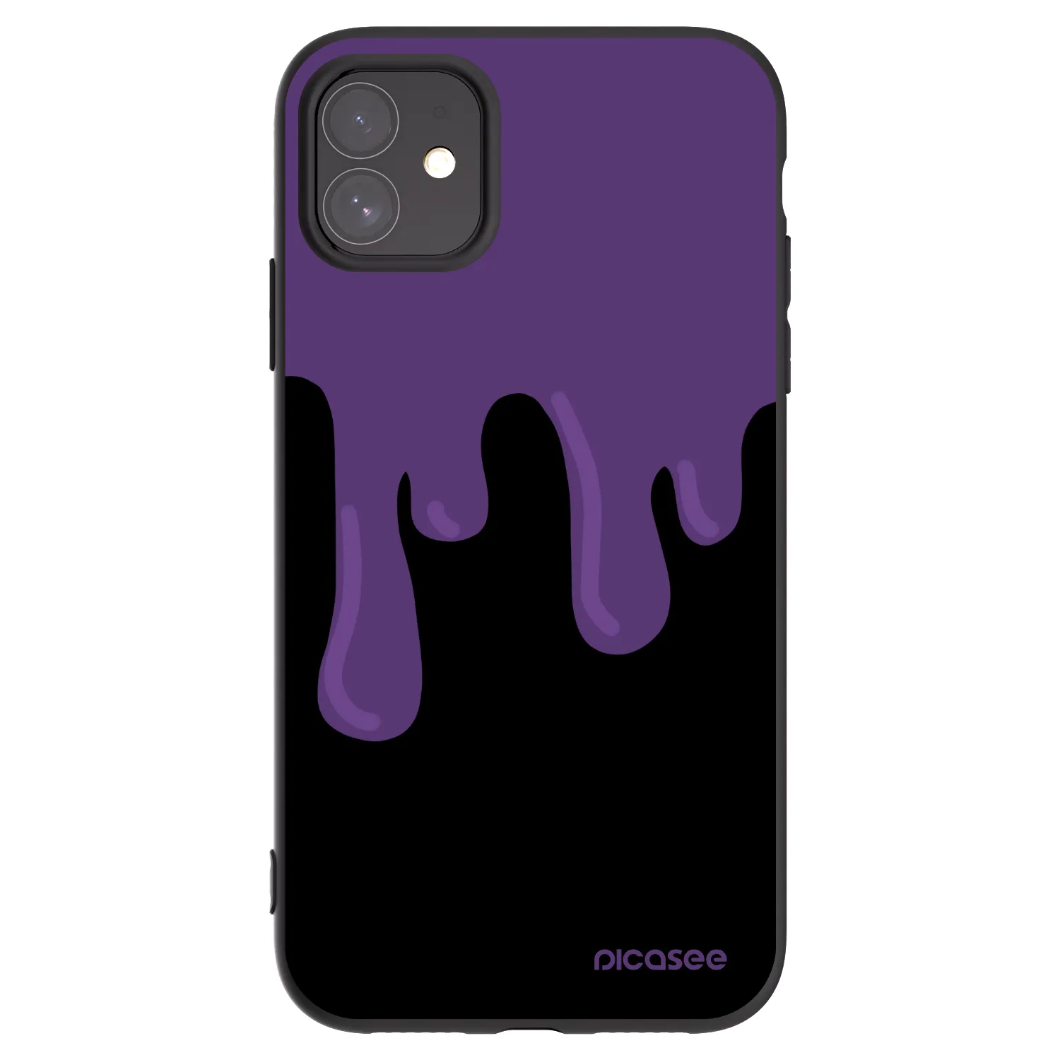 Picasee husă neagră din silicon pentru Apple iPhone 11 - Purple spooky