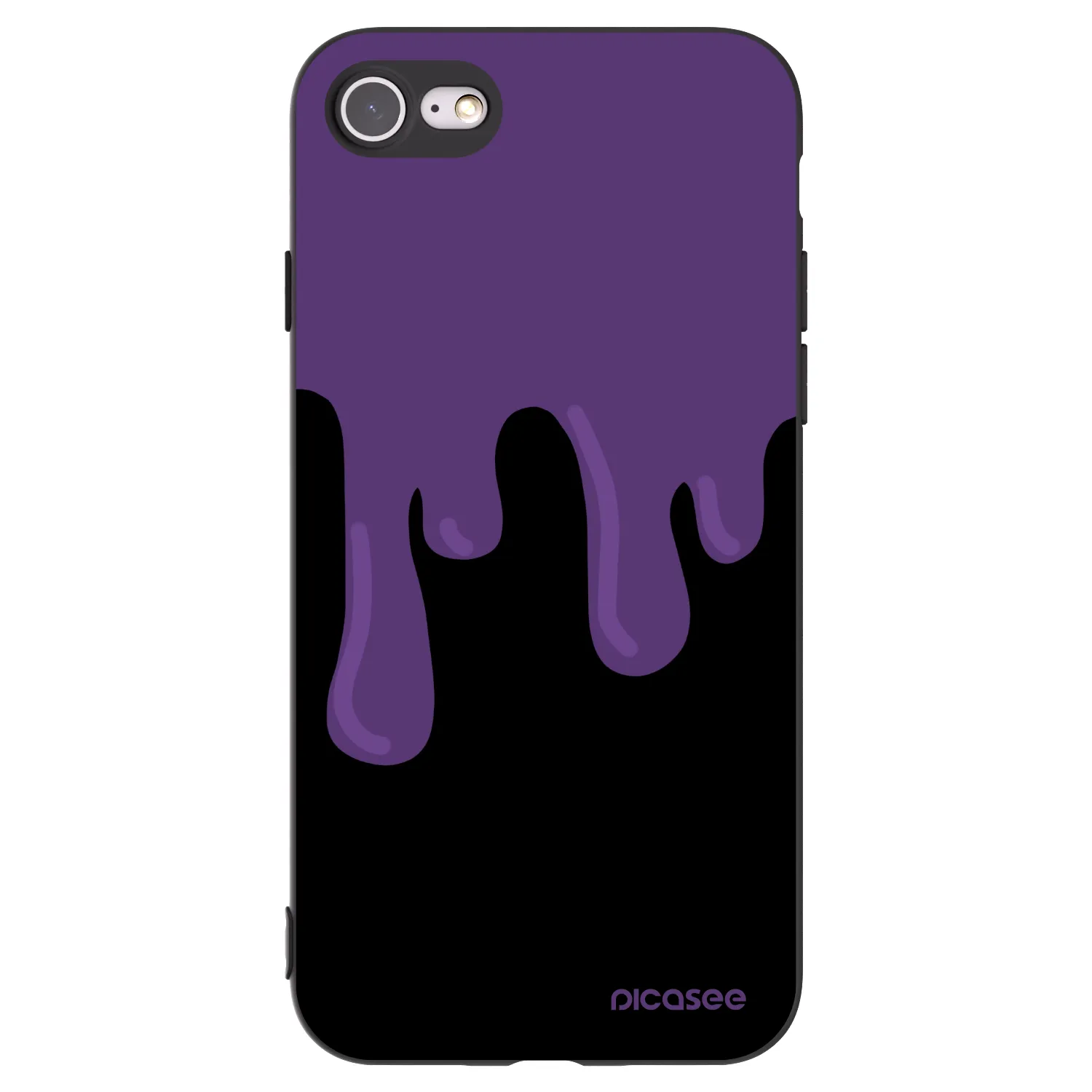 Picasee husă neagră din silicon pentru Apple iPhone SE 2020 - Purple spooky