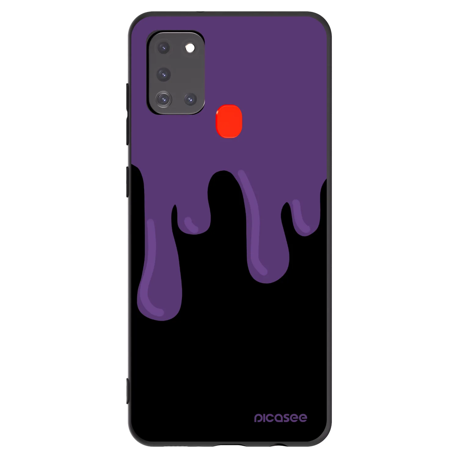 Picasee husă neagră din silicon pentru Samsung Galaxy A21s - Purple spooky