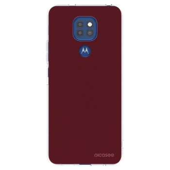 Picasee husă transparentă din silicon pentru Motorola Moto G9 Play - Burgundy red