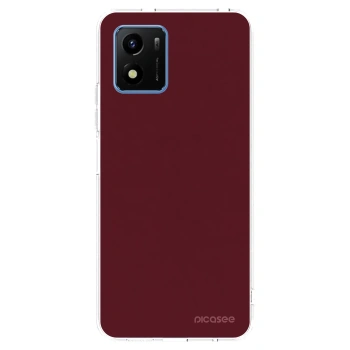 Picasee husă transparentă din silicon pentru Vivo Y01 - Burgundy red
