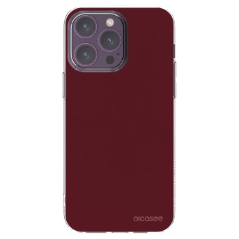 Picasee husă transparentă din silicon pentru Apple iPhone 14 Pro Max - Burgundy red