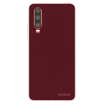 Picasee husă transparentă din silicon pentru Huawei P30 - Burgundy red