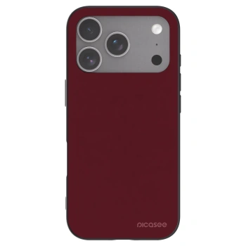 Picasee husă neagră din silicon pentru Apple iPhone 18 Pro - Burgundy red