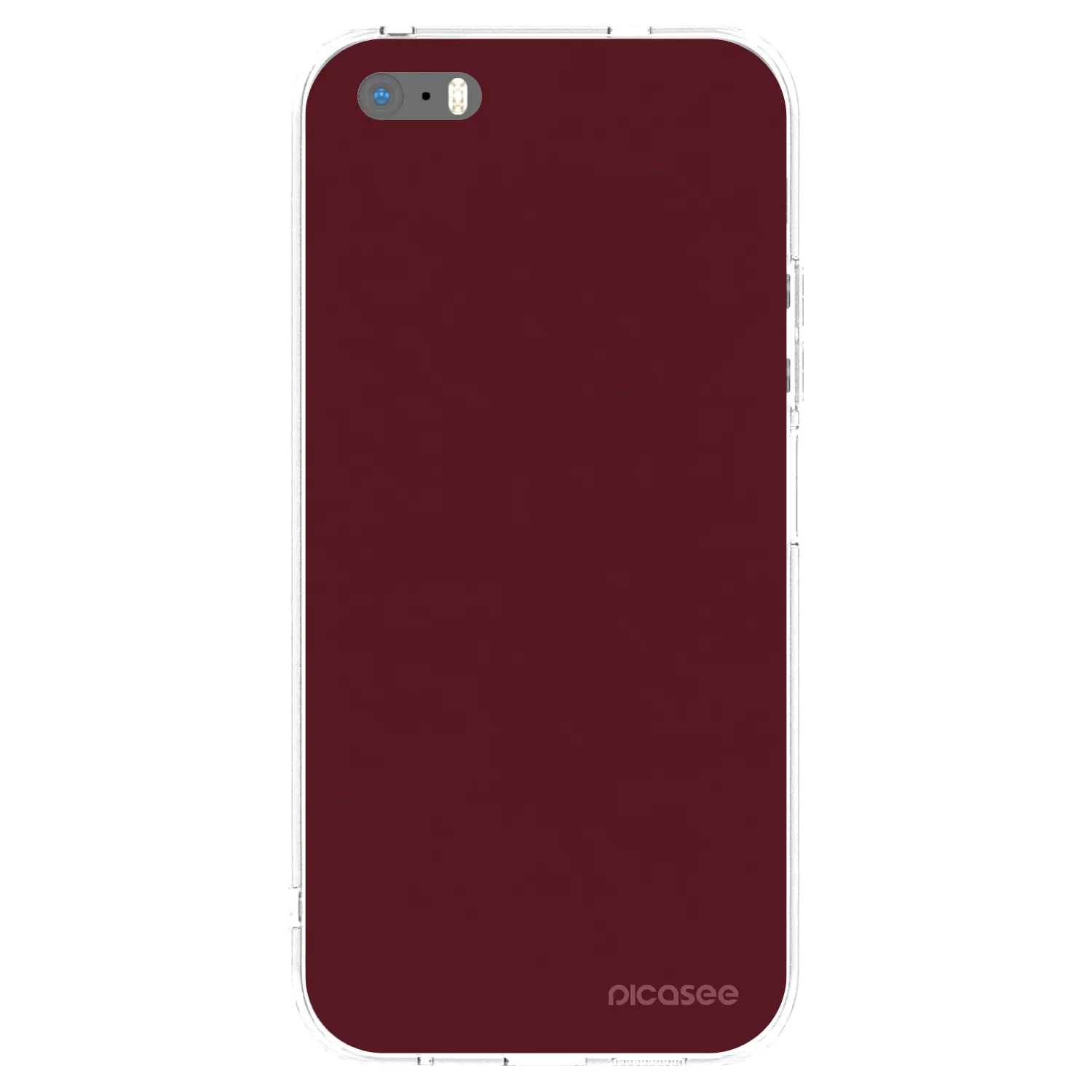 Picasee husă transparentă din silicon pentru Apple iPhone 5/5S/SE - Burgundy red