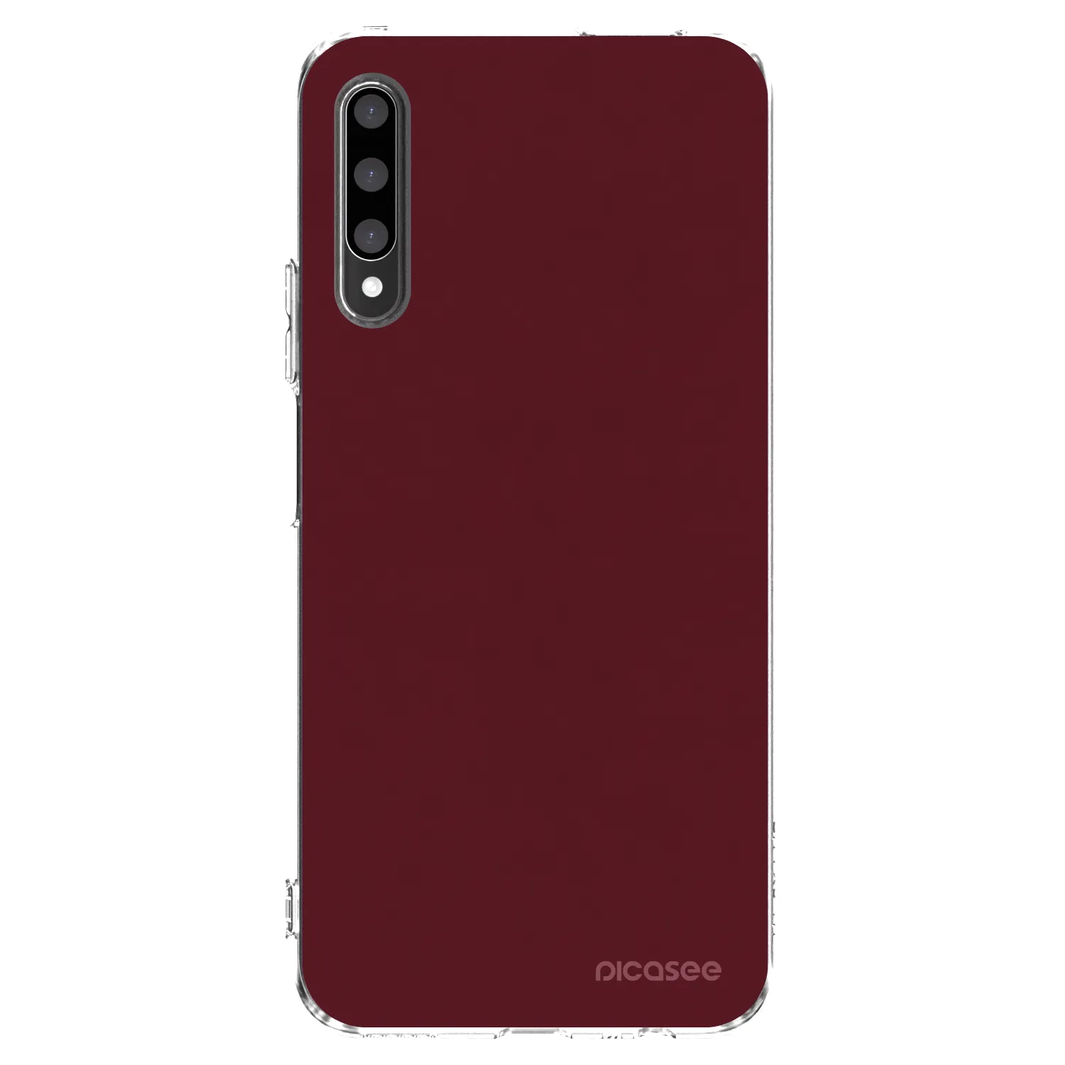 Picasee husă transparentă din silicon pentru Honor 9X Pro - Burgundy red