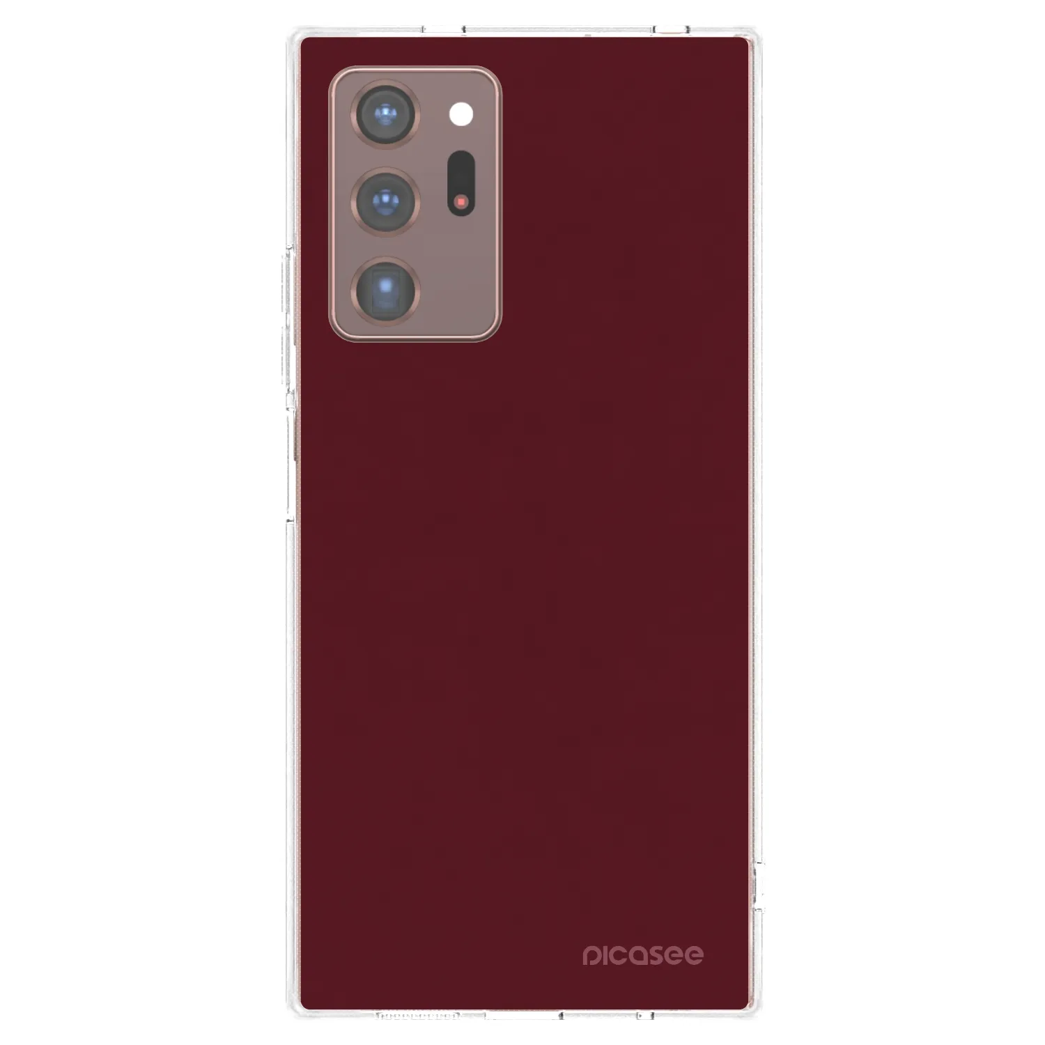Picasee husă transparentă din silicon pentru Samsung Galaxy Note 20 Ultra - Burgundy red