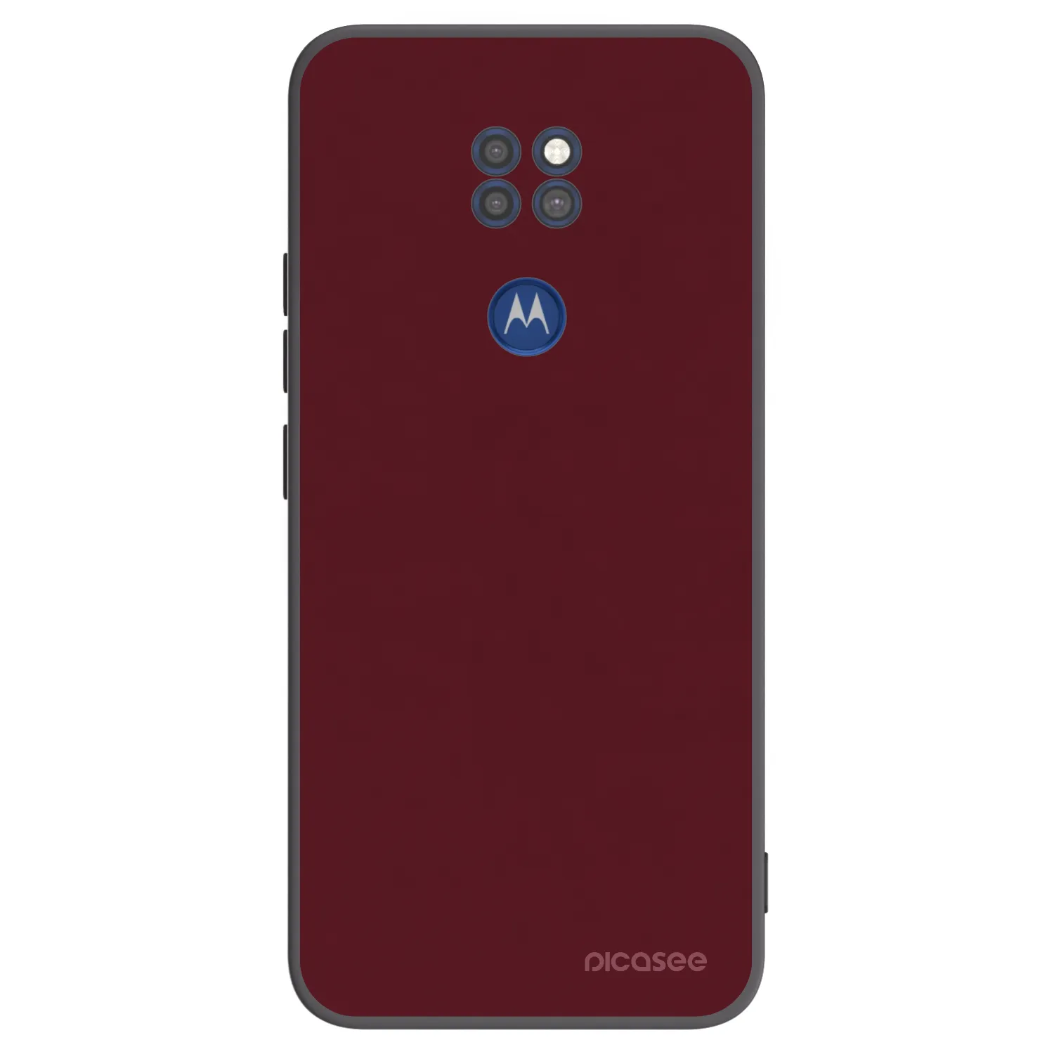 Picasee husă neagră din silicon pentru Motorola Moto G9 Play - Burgundy red