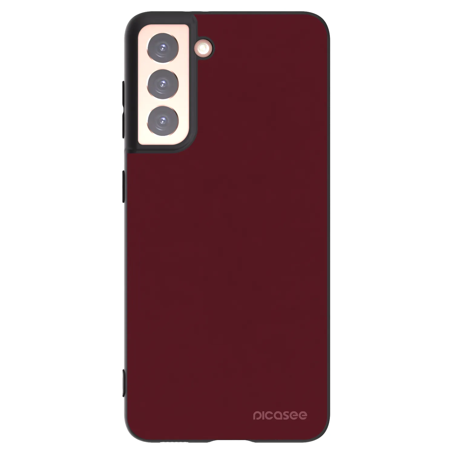 Picasee husă neagră din silicon pentru Samsung Galaxy S21 5G G991B - Burgundy red